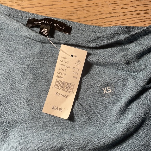 Kendall & Kylie One Shoulder Top Aqua - Picture 3 of 8